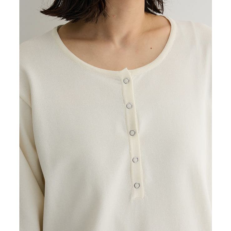 ヘンリーネックレイヤードニットプルオーバー | Green Parks  | 詳細画像7 