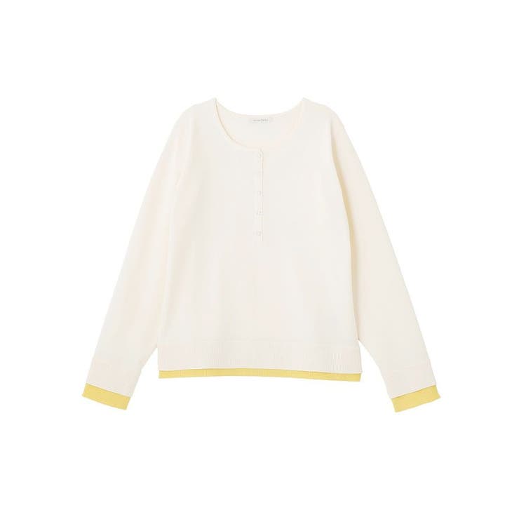 ヘンリーネックレイヤードニットプルオーバー | Green Parks  | 詳細画像21 