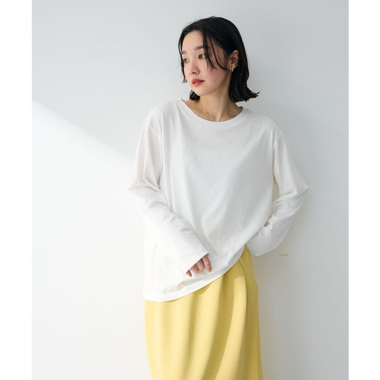 オフホワイト | ホワイトインナーストレートプルオーバー | Green Parks 