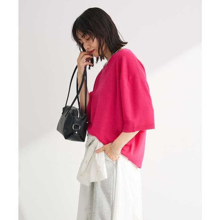 七分袖機能ニットプルオーバー | Green Parks  | 詳細画像5 