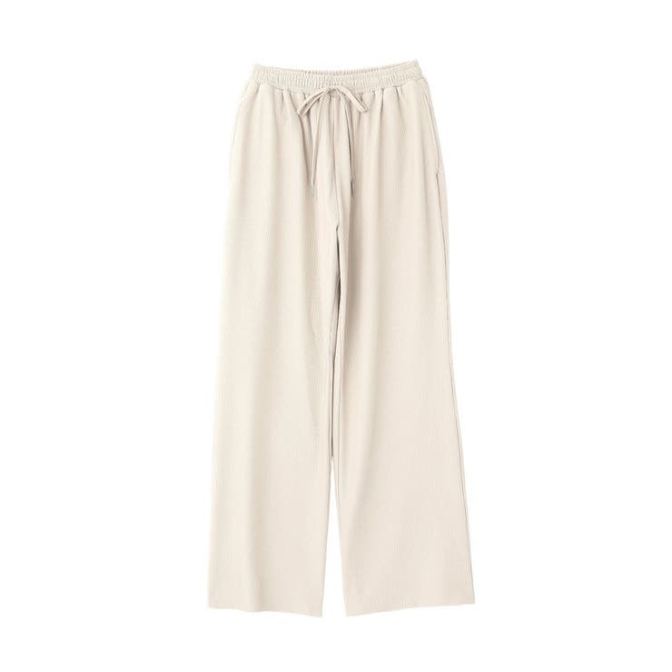 エクリュ | セルフカットリブパンツ | Green Parks 