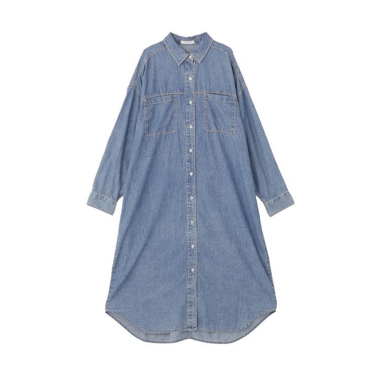 インディゴ | シアーデニムシャツワンピース | Green Parks 