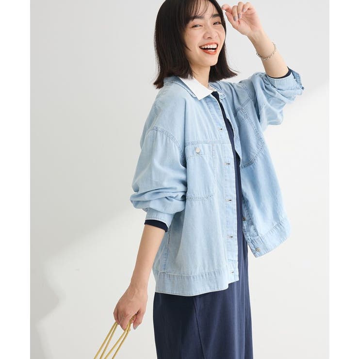 ライトインディゴ | シアーデニムシャツGジャン | Green Parks 