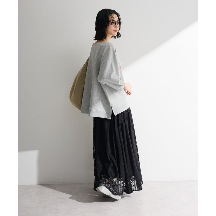 七分袖ロゴ裏毛プルオーバー | Green Parks  | 詳細画像3 