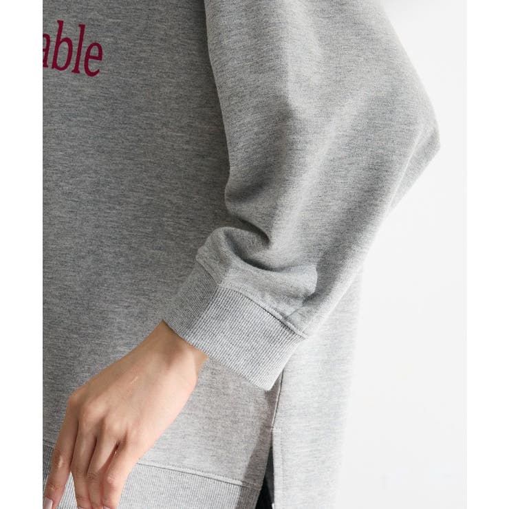 七分袖ロゴ裏毛プルオーバー | Green Parks  | 詳細画像9 