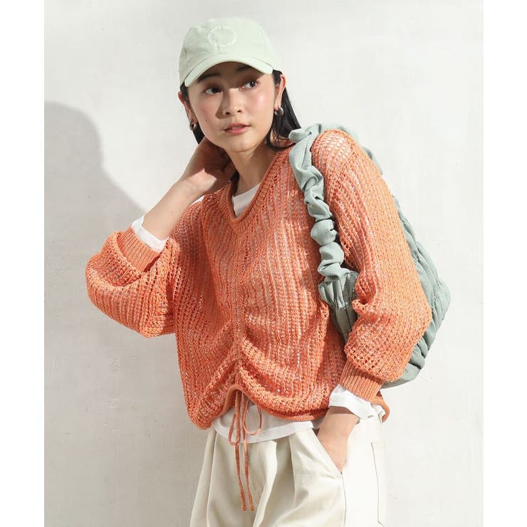 オレンジ | SET2点２wayシャーリングニット+インナー | Green Parks 