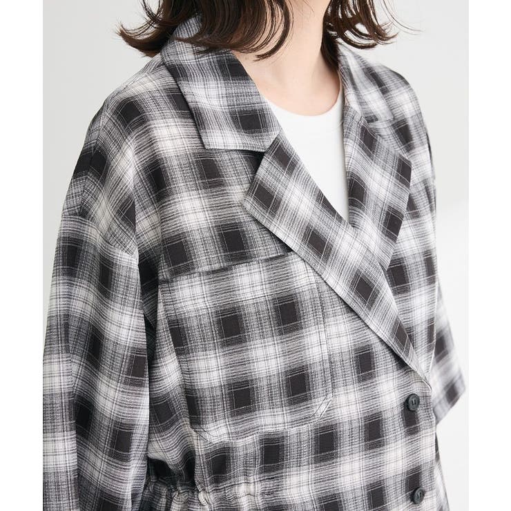 チェック5分袖ジャケット | Green Parks  | 詳細画像14 