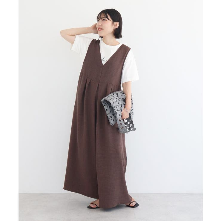 接触冷感麻調ゆったりサロペット | Green Parks  | 詳細画像12 