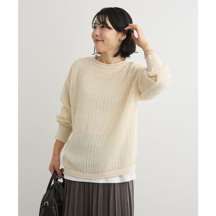 エクリュ | SET2点2wayシャーリングニット+インナー | Green Parks 