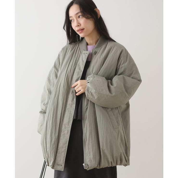 カーキ | ミディ丈ディフォームMA-1 | Green Parks 