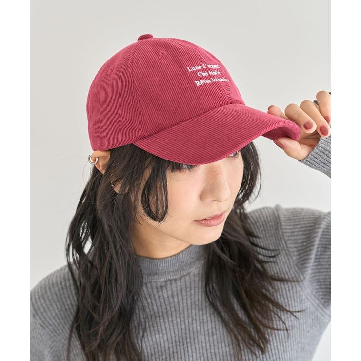 レッド | everywalk.コーデュロイロゴキャップ | Green Parks 