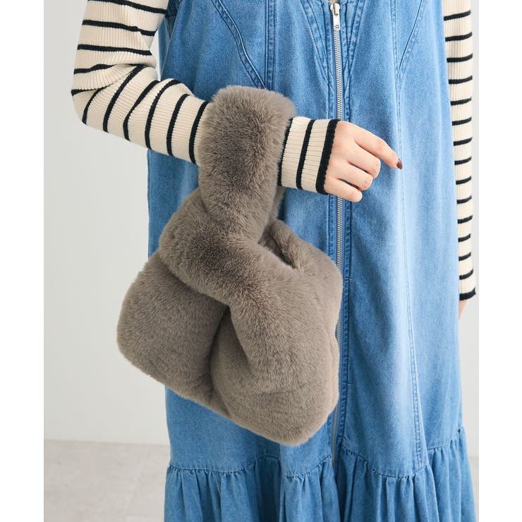 ETS.ミンク風ファーミニトートバック | Green Parks  | 詳細画像1 