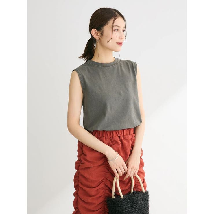 ・Double Flags ピグメント加工ノースリTEE | Green Parks  | 詳細画像1