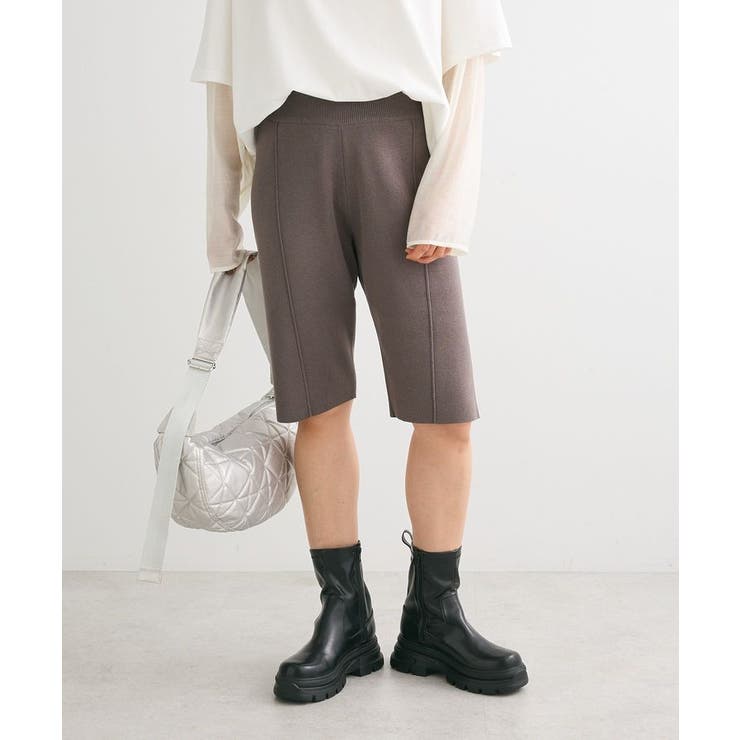 ANDSEARCH ニットハーフパンツ[品番：GRPW0045747]｜Green Parks  （グリーンパークス）のレディースファッション通販｜SHOPLIST（ショップリスト）