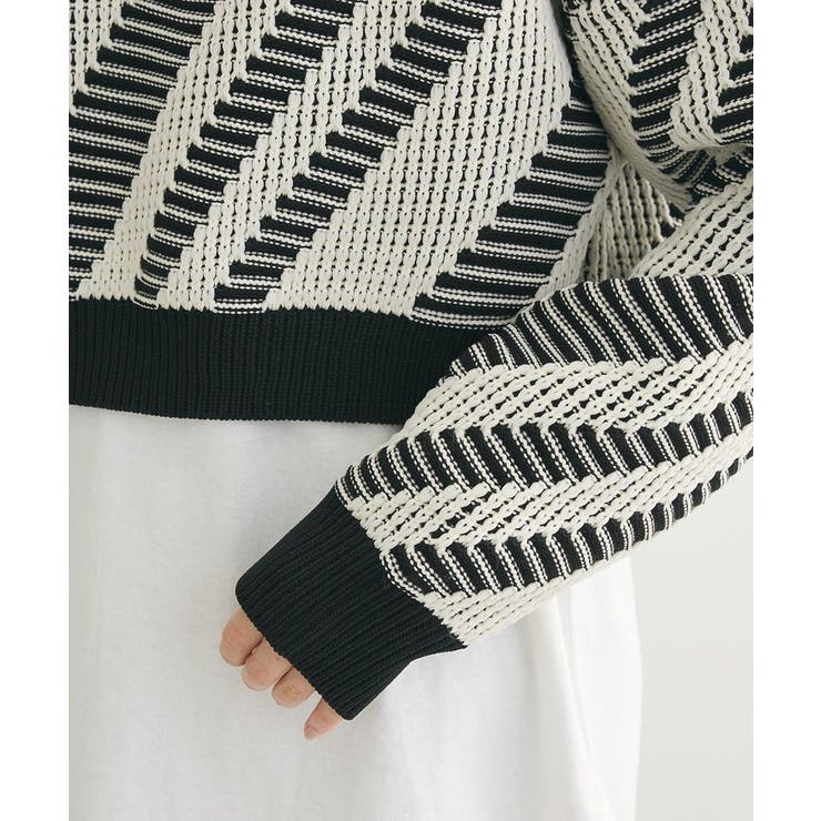 ・ELENCARE DUE ジャカードショートニット | Green Parks  | 詳細画像9 