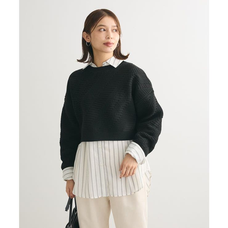 ・ELENCARE DUE ジャカードショートニット | Green Parks  | 詳細画像13 