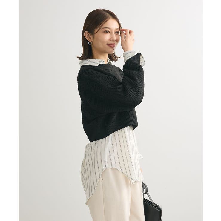 ・ELENCARE DUE ジャカードショートニット | Green Parks  | 詳細画像14 