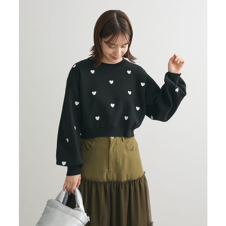 swing by ハート刺繍ニット[品番：GRPW0046642]｜Green Parks