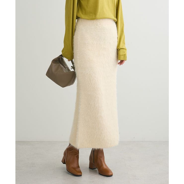 アイボリー | ・Petit Fleur シャギーニットスカート | Green Parks 