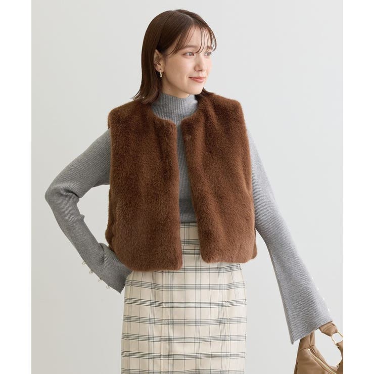 ELENCARE DUE フォックス調ファーベスト[品番：GRPW0047117]｜Green