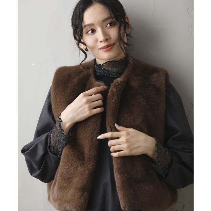 ELENCARE DUE フォックス調ファーベスト[品番：GRPW0047117]｜Green