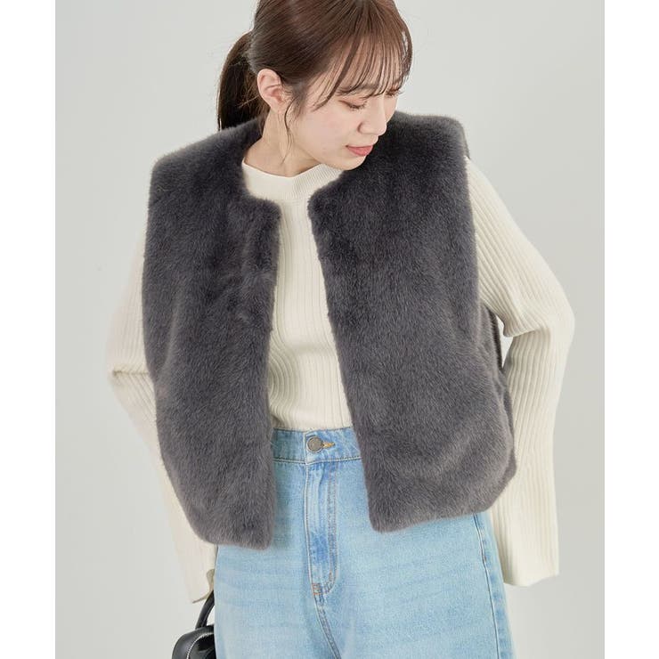 ELENCARE DUE フォックス調ファーベスト[品番：GRPW0047117]｜Green