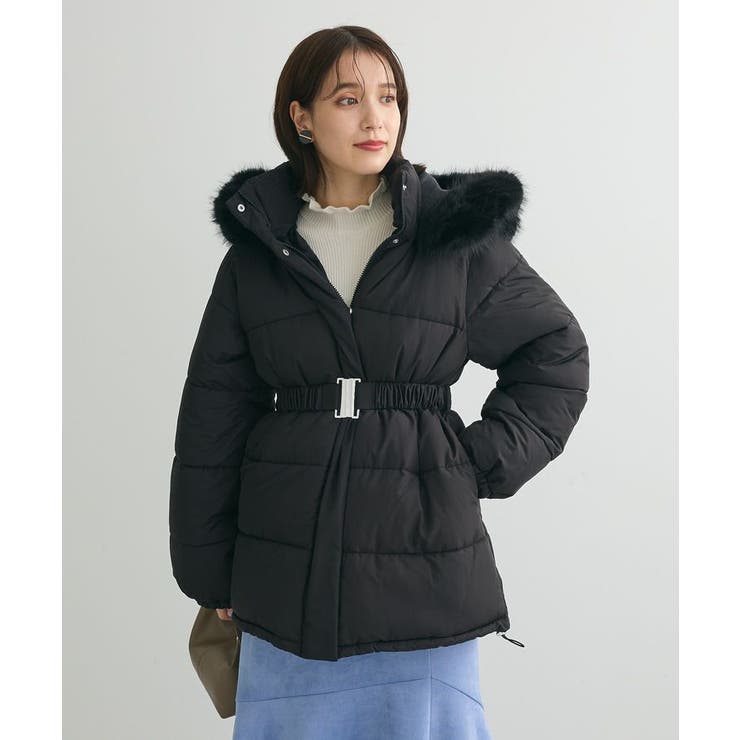 swing by ファイバーダウンベルト付コート[品番：GRPW0047270]｜Green