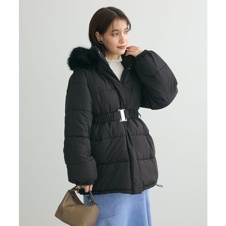 swing by ファイバーダウンベルト付コート[品番：GRPW0047270]｜Green