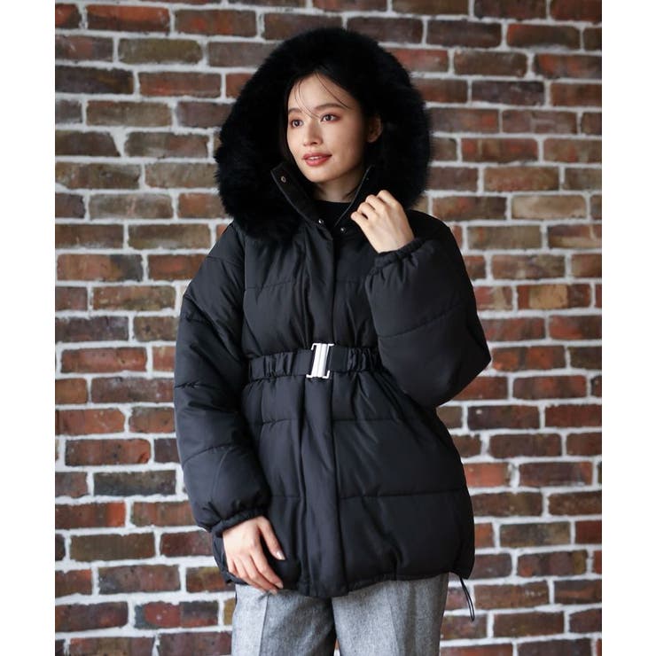 swing by ファイバーダウンベルト付コート[品番：GRPW0047270]｜Green