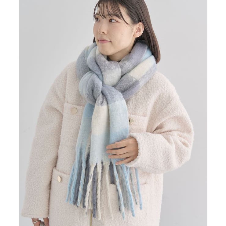 furry rate グラデーションチェックマフラー[品番：GRPW0046756