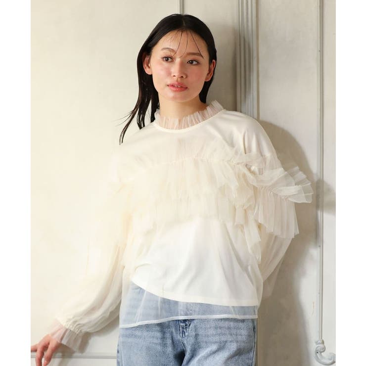 ・ELENCARE DUE チュールドッキングブラウス | Green Parks  | 詳細画像1 