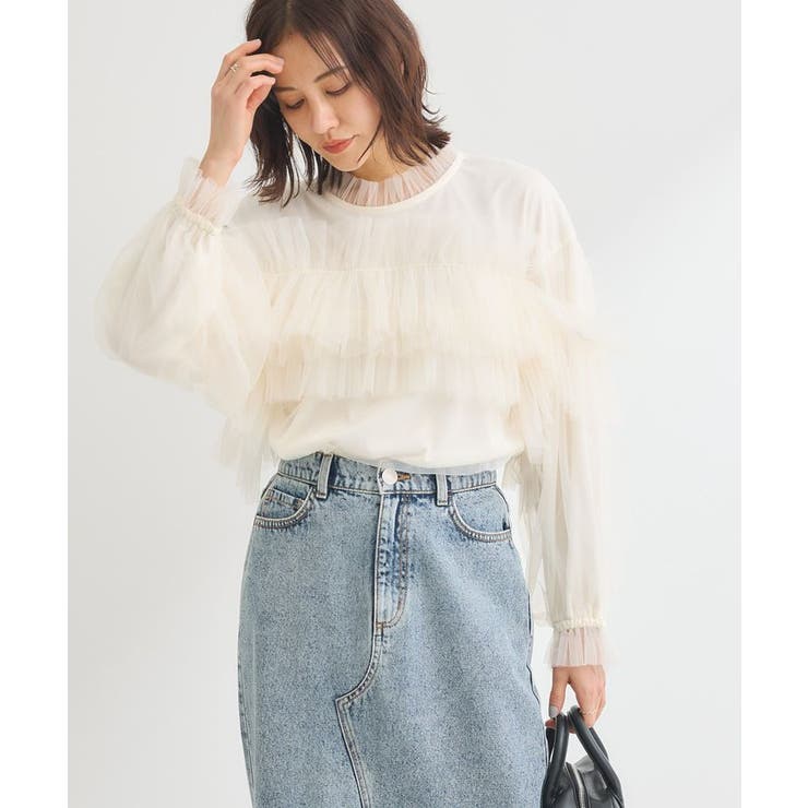 ・ELENCARE DUE チュールドッキングブラウス | Green Parks  | 詳細画像24 