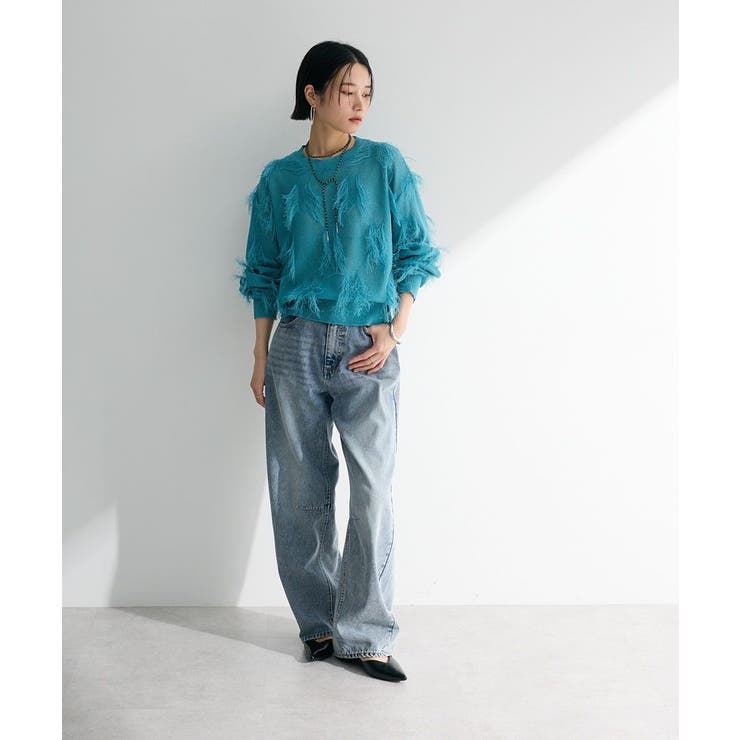 ・ELENCARE DUE デニムバレルレッグパンツ | Green Parks  | 詳細画像4 
