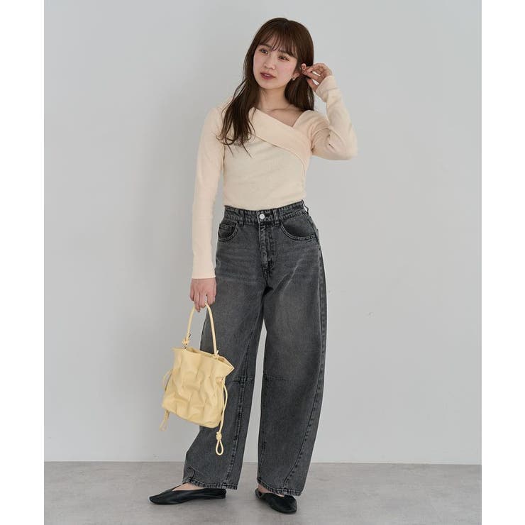 ・ELENCARE DUE デニムバレルレッグパンツ | Green Parks  | 詳細画像33 