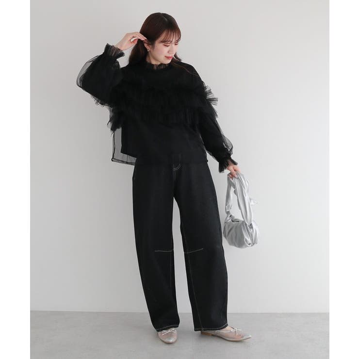 ・ELENCARE DUE デニムバレルレッグパンツ | Green Parks  | 詳細画像34 