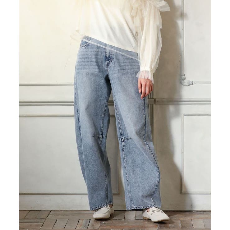 ライトインディゴ | ・ELENCARE DUE デニムバレルレッグパンツ | Green Parks 