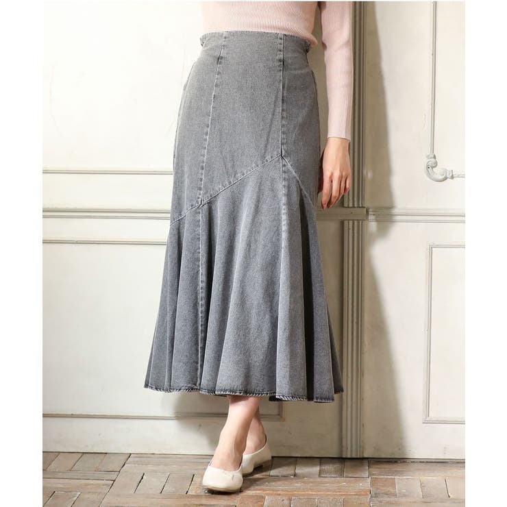 ELENCARE DUE デニムマーメイドスカート[品番：GRPW0047805]｜Green