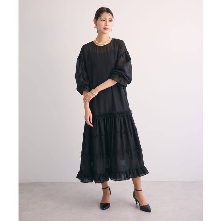 ・Railmeオーガンジーワンピース(インナーOP付) | Green Parks  | 詳細画像16 