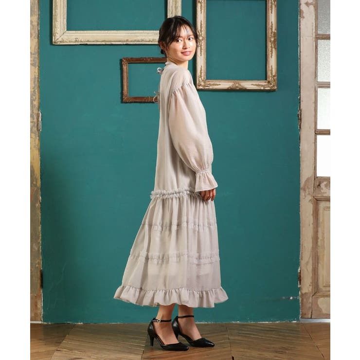 ・Railmeオーガンジーワンピース(インナーOP付) | Green Parks  | 詳細画像3 