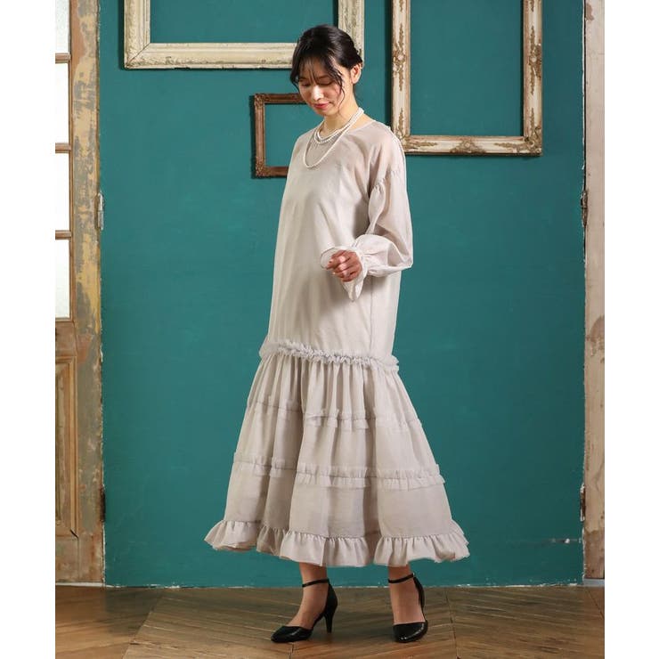 ライトグレー | ・Railmeオーガンジーワンピース(インナーOP付) | Green Parks 