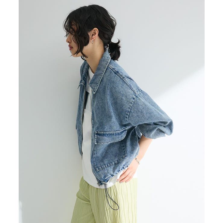 ELENCARE DUE デニムステンカラーブルゾン｜ファッション通販の