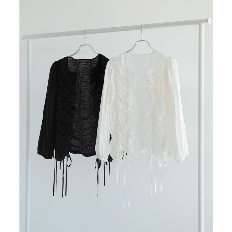 ■ESCARシアーギンガムシャーリングカーディガン | Green Parks  | 詳細画像1 