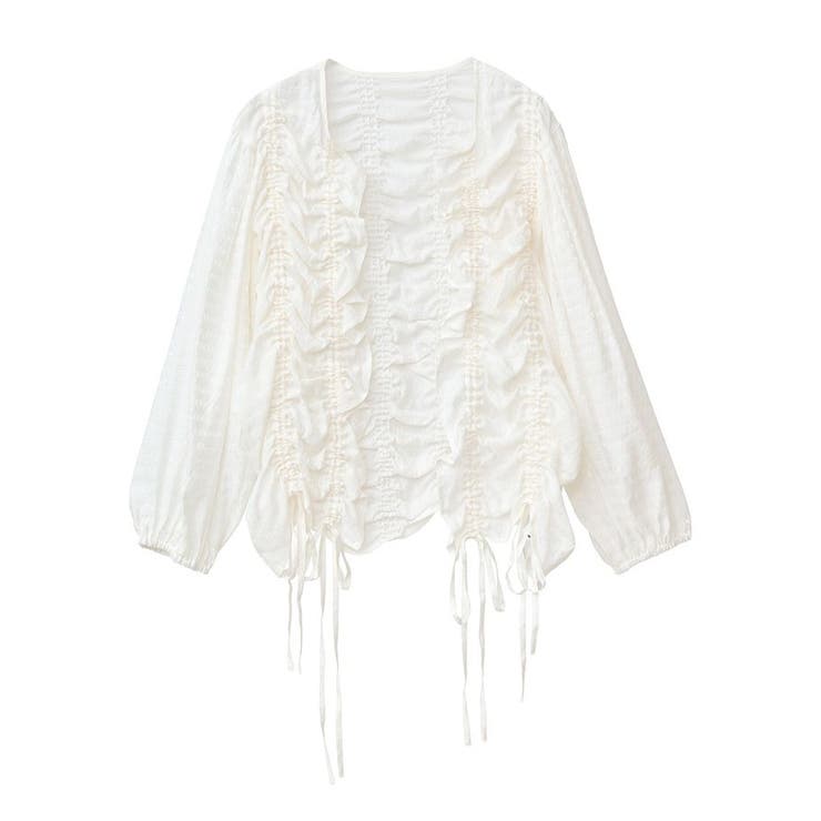 ■ESCARシアーギンガムシャーリングカーディガン | Green Parks  | 詳細画像6 