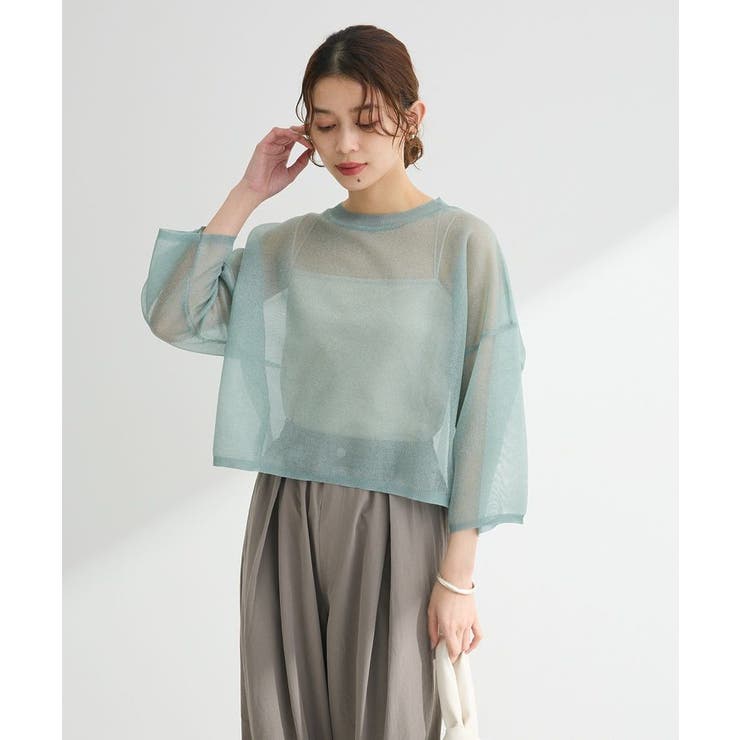 ・ELENCARE DUE ラメシアーニットプルオーバー | Green Parks  | 詳細画像1 