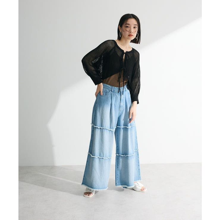 ・ELENCARE DUE 2wayメッシュカーディガン | Green Parks  | 詳細画像3 