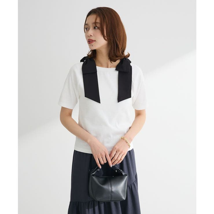 ・swing by ショルダーリボンリブカットソー | Green Parks  | 詳細画像5 