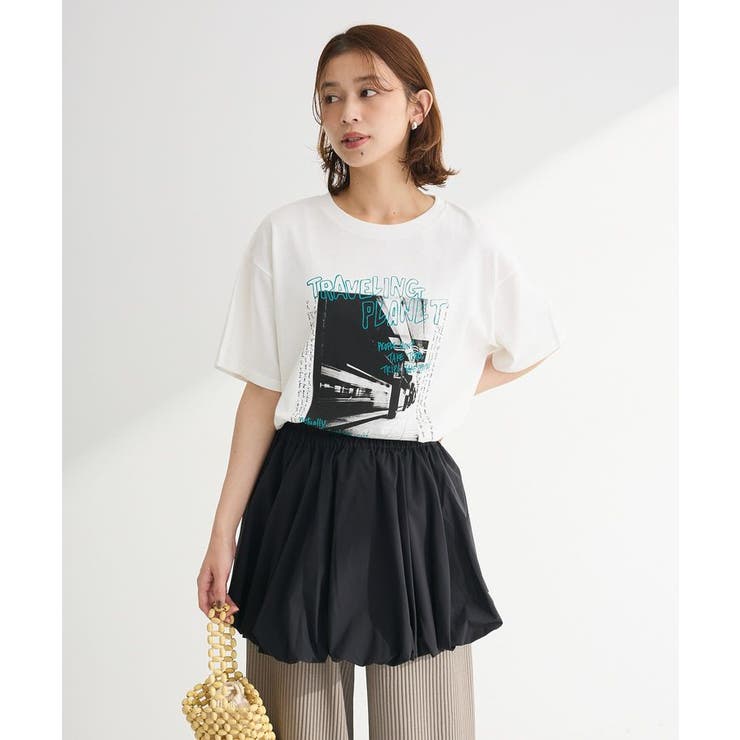 オフホワイト | ・DOUBLE FLAGS フォトプリントTEE | Green Parks 