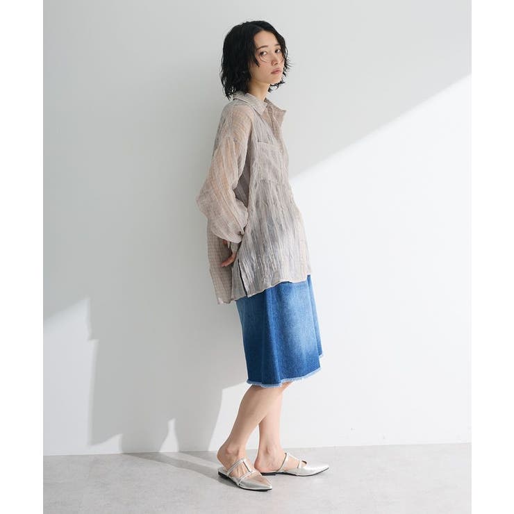 ・DOUBLE FLAGS ワイドデニムハーフパンツ | Green Parks  | 詳細画像3 