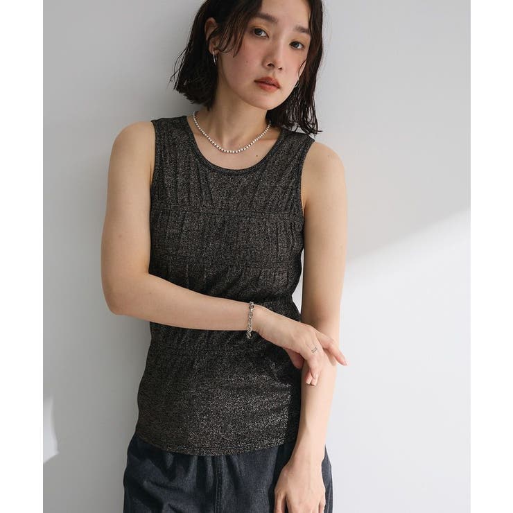ゴールド | ・Petit Fleur シャーリングラメタンクトップ | Green Parks 