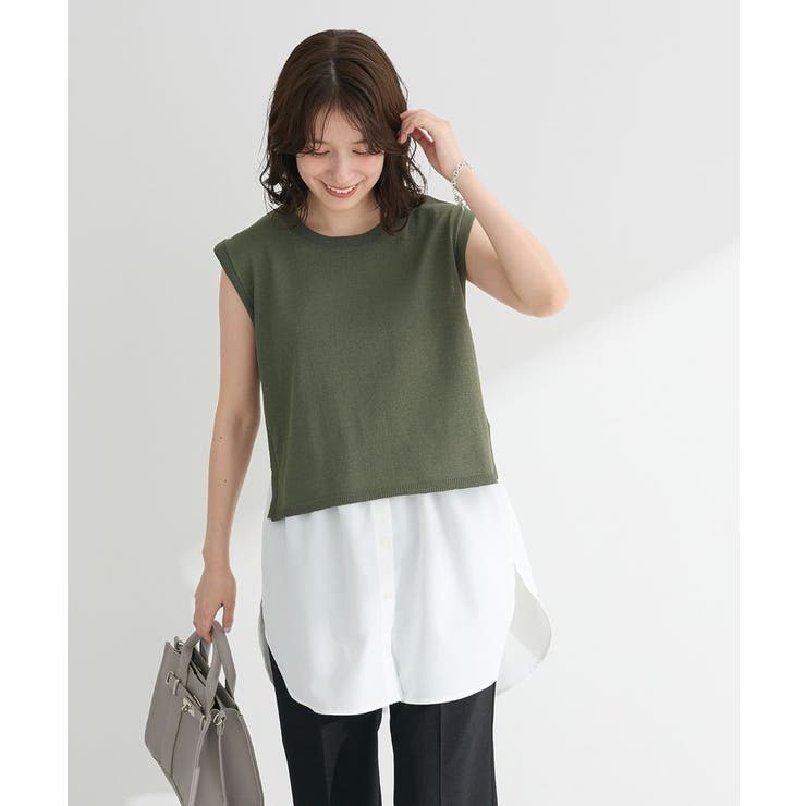 ・Petit Fleur ノースリリネンライクニット | Green Parks  | 詳細画像14 